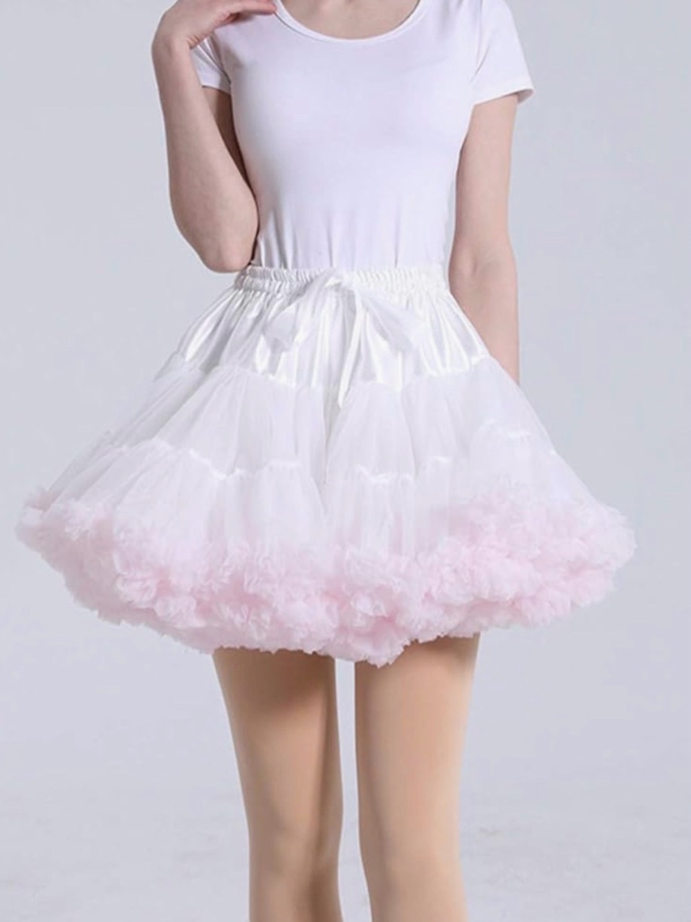 Mini multi layer petticoat pink and white